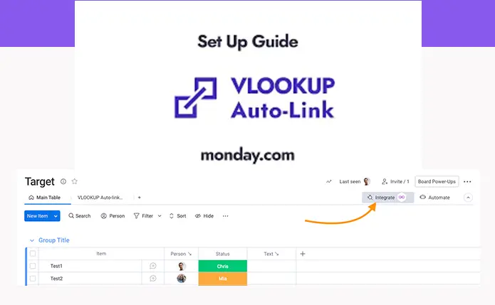 Auto-link monday.com boards and columns