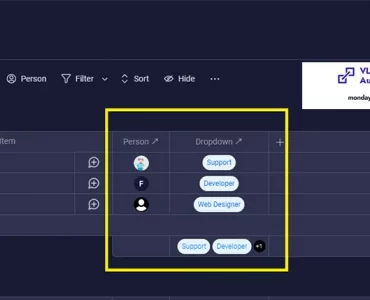 Auto assign person to role on monday.com board using VLookup