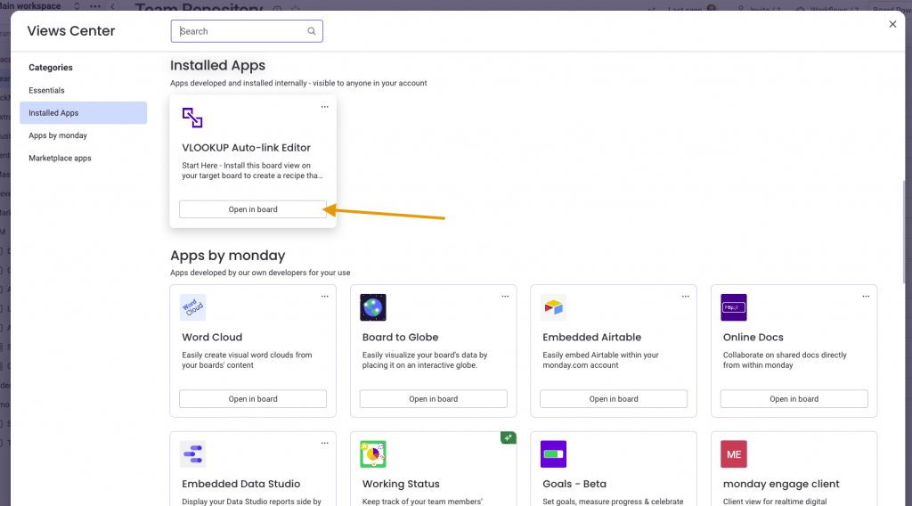 monday.com integration for Vacation tracker