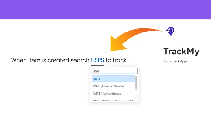 Monday.com and USPS integration with TrackMy