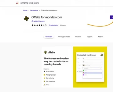 Monday.com Chrome Extension: Offsite