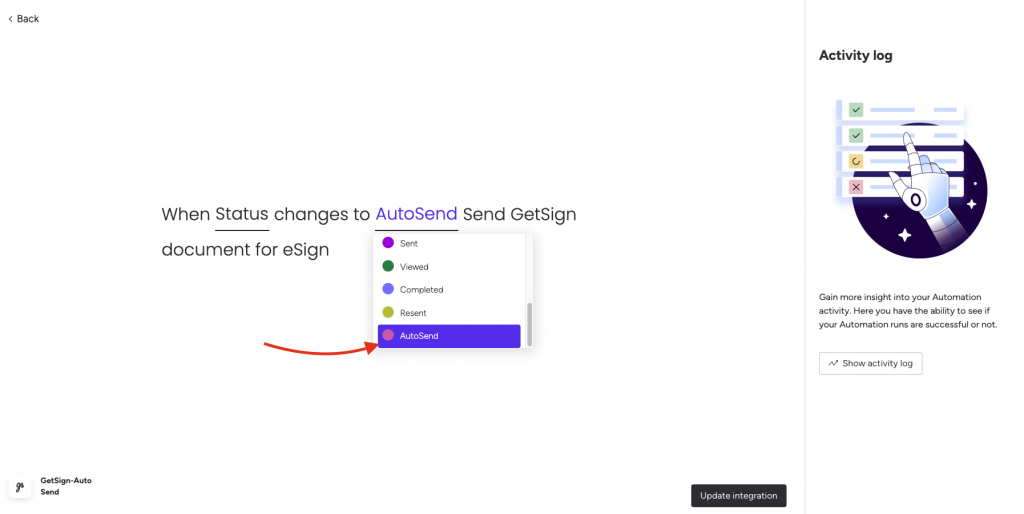 map-getsign-auto-send status